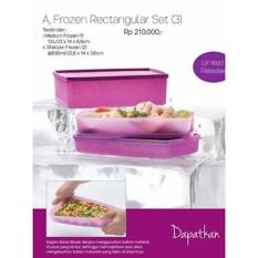 Tupperware Frozen Rectangular Set (3 Pcs)- Wadah Penyimpan Di Freezer - Twq4lc