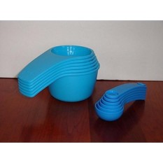 Tupperware Measuring Cangkir & Sendok Set Desain Terbaru Biru-Internasional