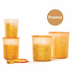 Mosaic Canister Set Warna Emas (4pcs) (Toples Set)
