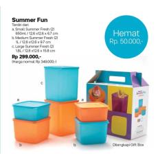 Tupperware Summer Fun Orange-Tosca 6pcs/set / promo januari