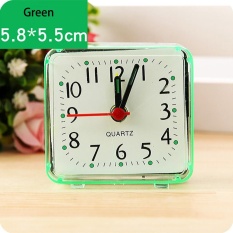 Ulamore clock Square Small Bed Compact Travel Quartz Beep Alarm Clock Cute Portable - intl