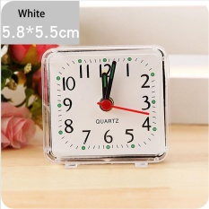 Ulamore clock Square Small Bed Compact Travel Quartz Beep Alarm Clock Cute Portable - intl