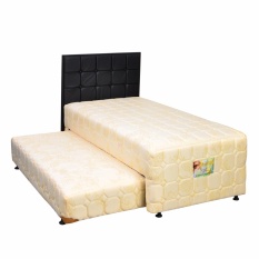 Uniland Standard 2 in 1 Springbed Cream Size 120 x 200 HB Sydney - Full Set - Khusus Jabodetabek