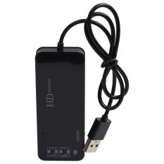USB HUB Stereo DJ Suara Eksternal Kartu Headset Mikrofon Adaptor untuk PC Laptop-Intl