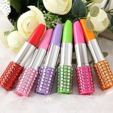 Berguna 3 Pcs Multiwarna Rhinestone Stationer Lipstik Bentuk Ballpoint Pen Tebal Ballpen-Intl