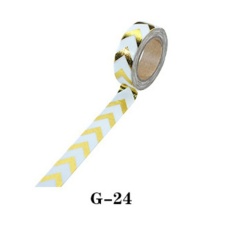 Berguna Metallic Gold Silver Washi Tape Scrapbooking Diy Kertas Sticky G-24-Intl