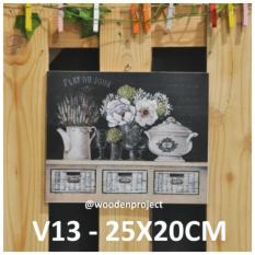 V13 - wall decor shabbychic bunga pajangan dinding