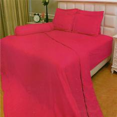 Vallery Quincy Sprei Queen 160x200x30 cm Warna Dark Pink