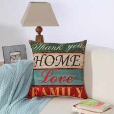 Vanker Lempar Bantal Kasus Rumah Sofa Kursi Mobil Dekorasi Cushion Cover (Tipe Keluarga)