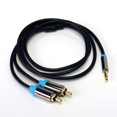 Vention P550AC200-B Audio Kabel RCA 3.5mm MALE To Male AUX Video Cable One Point Double Lotus 3.5mm Jack SPEAKER Kawat untuk Review Mobil/PC/TV-Internasional