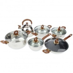 Vicenza Panci Set + Teko V812 - Silver