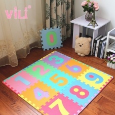 Vili Suit Digital Surat Anak's Puzzle Mats Jahitan Kamar Tidur Sponge Busa Plastik Lantai Mat-Intl