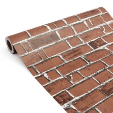 Vintage 3D Bata Wallpaper Roll 45 Cm X 10 M Brickwork Self-adhesiveWall Kertas Roll Dekorasi Rumah Toko Waterproof Stiker Dinding-Internasional