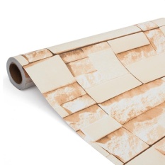 Vintage 3D Bata Wallpaper Roll 45 Cm X 10 M Brickwork Self-adhesiveWall Kertas Roll Dekorasi Rumah Toko Waterproof Stiker Dinding-Internasional