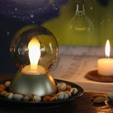 Antik Bohlam Ringan Retro Nirkabel Malam Ringan Portabel Lampu Samping Tempat Tidur Lampu Meja Isi Ulang