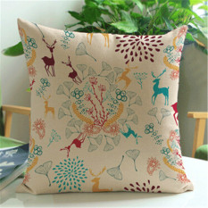 Katun Linen Antik Case Bantal Kursi Sarung Bantal Dekorasi Natal Hadiah