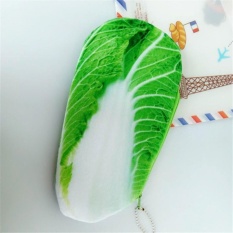 Vintage Cute Soft Plush Pensil/Pen Case Novelty Makeup Kosmetik Pouch Bag Zipper (Kubis, Daging Babi, Wortel, Musim Dingin Rebung, Labu Pahit)-Intl