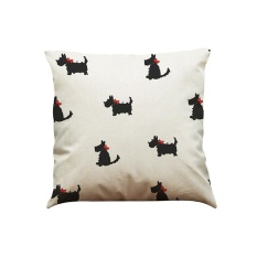 Vintage Anjing Kapas Bantal Sofa Pinggang Lempar Bantal Penutup Rumah Dekorasi Mobil D-Intl