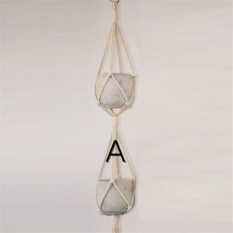 Antik Macrame Menanam Hanger Taman Bunga Pot Pemegang Tali Gantung Keranjang-Internasional