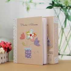 Vintage Photo Album Keluarga Teman Pernikahan Gambar Buku Scrapbook Boxed Set-Intl