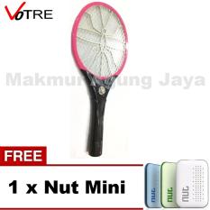 VOTRE Raket Nyamuk 3 IN 1 Nyamuk Rechargeable + Senter LED ( Produk Bergaransi ) - Random + Free NUT Mini Warna Random