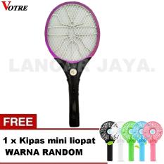 Votre Raket Nyamuk VR 01 Aliran Listrik 110-220V / 50HZ/ 60HZ + Kipas Angin Mini Lipat