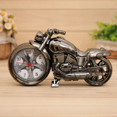 VR_Tech Fashion Creative Vintage Mini Motorcycle Shape Digital Alarm Clock Silver - intl