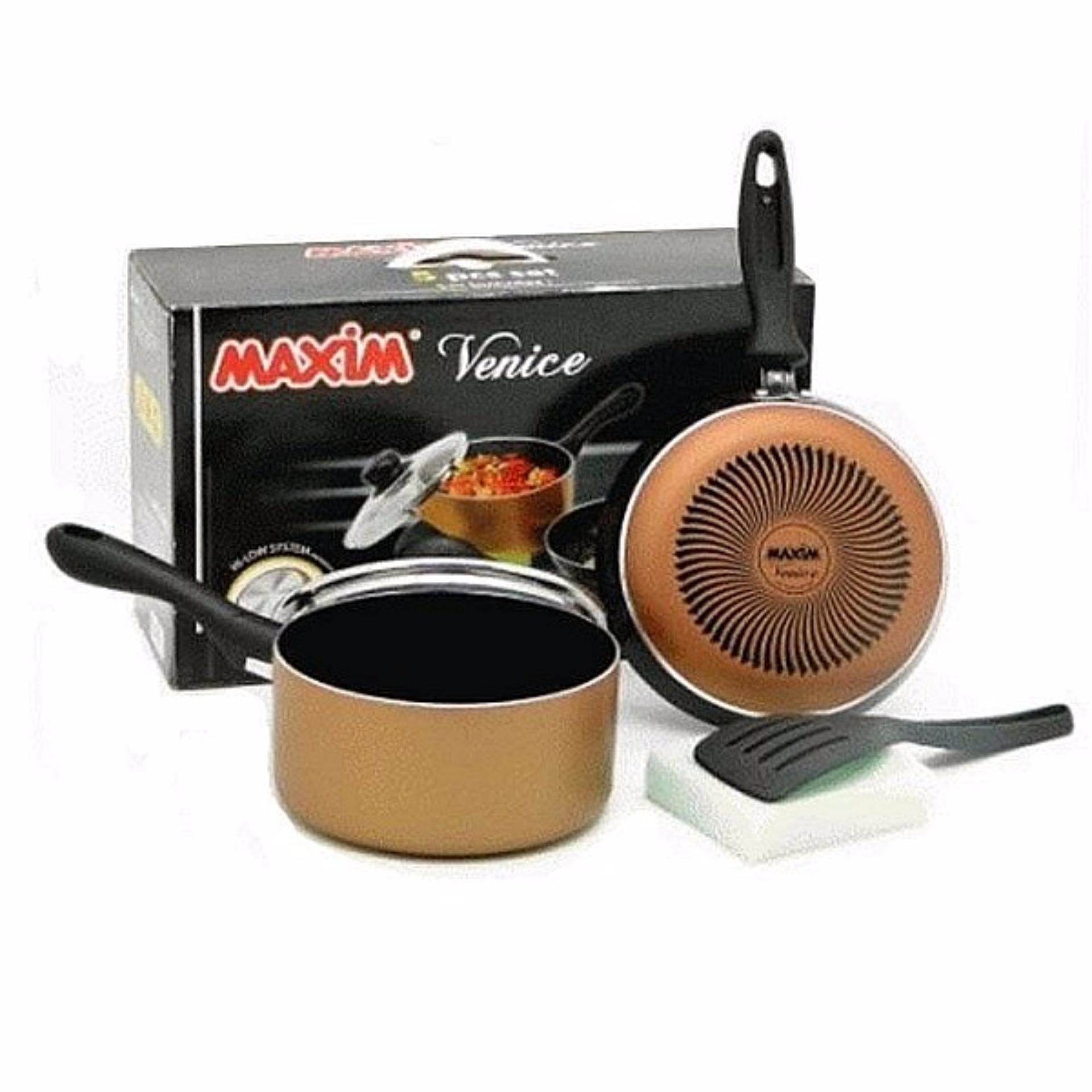 Wajan Modern / Panci Masak Maxim Venice Teflon Set Lengkap 5 Pcs Wajan Modern / Panci Masak Maxim Venice Teflon Set Lengkap 5 Pcs