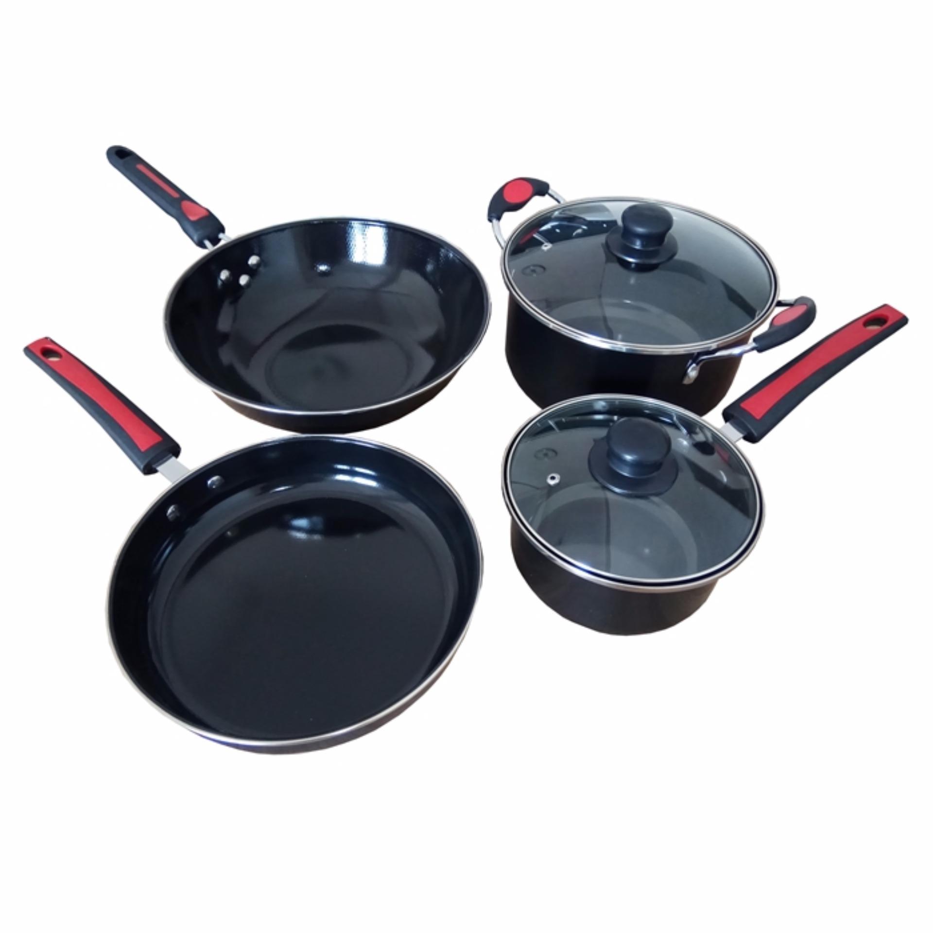 Wajan panci cookware set enamel jumbo - 6 pcs