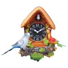 Wall Clock Voice Cuckoo Cuckoo Cottage Clock Room Wall Watch Cartoon Birds Creative Children's Room Clocks Student - intl