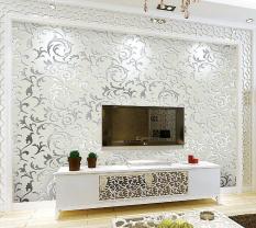 Wallpaper Desain Mewah Modern Logam Kilau Cermin Berlatar Belakang Dinding TV Ruang Tamu Dinding 3D Kertas Dinding Tidak Anyaman Stiker Dinding untuk Dekorasi Rumah 10 M-ต่างประเทศ
