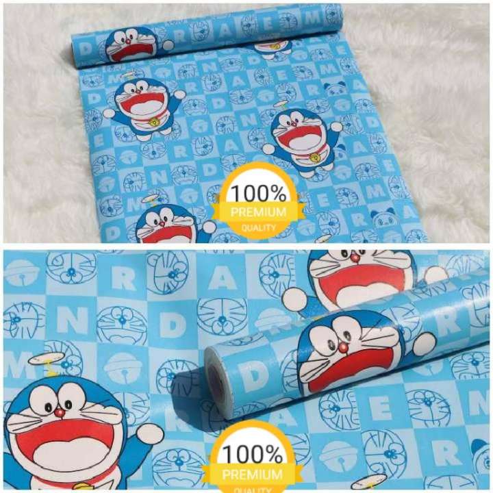 Wallpaper Sticker Dinding Ruang Kartun Anak Doraemon Biru Lucu Imut Bagus Sekali 10 Meter Lazada Indonesia