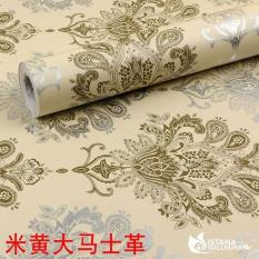 Wallpaper Sticker Premium 10 Meter - Batik Silver Krem