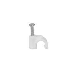 Wanying 8mm Round Steel Nail Kabel, Klip untuk RG6 Kabel (Putih, Casing 100) -Intl