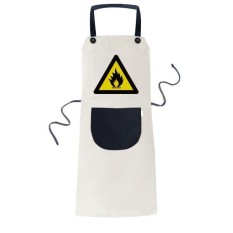 Simbol Peringatan Kuning Hitam Api Triangle Memasak Dapur Krem Dapat Disesuaikan Bib Celemek Saku Wanita Pria Chef Hadiah-Internasional