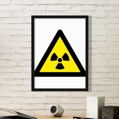 Simbol Peringatan Kuning Hitam Ionisasi Radiasi Segitiga Tanda Mark Logo Pemberitahuan Gambar Home Wall Decal-Intl