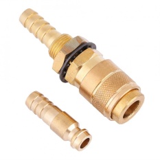 Air Cooled & Adaptor Gas Cepat Konektor Pemasang Slang untuk MiG Cekcok Obor Tukang Las (Kuningan)-Intl