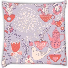 White Pigeon Secara Digital Dicetak Cushion Cover Bantal 20x20 Inch-Intl