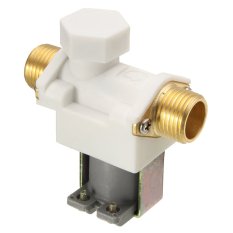 Plastik Putih Solar Water Heater Solenoid Valve Tekanan DC12V 4 Menit Mulut Benang-Intl