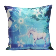 White Unicorn Sarung Bantal Pinggang Kembali Melempar Sarung Bantal Sofa Rumah Dekorasi Mobil-Internasional