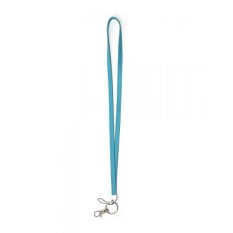 Wikipedia Deluxe Durable PU Leather Necklace Lanyard untuk ID Badge Holder, Key Fob Cell Phone, Kunci, USB, Camera (Turquoise/Teal)-Intl
