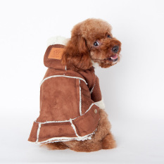 Winter Clothes Dog Clothes Pet Supplies British Style Legs(Dark Brown)(M)