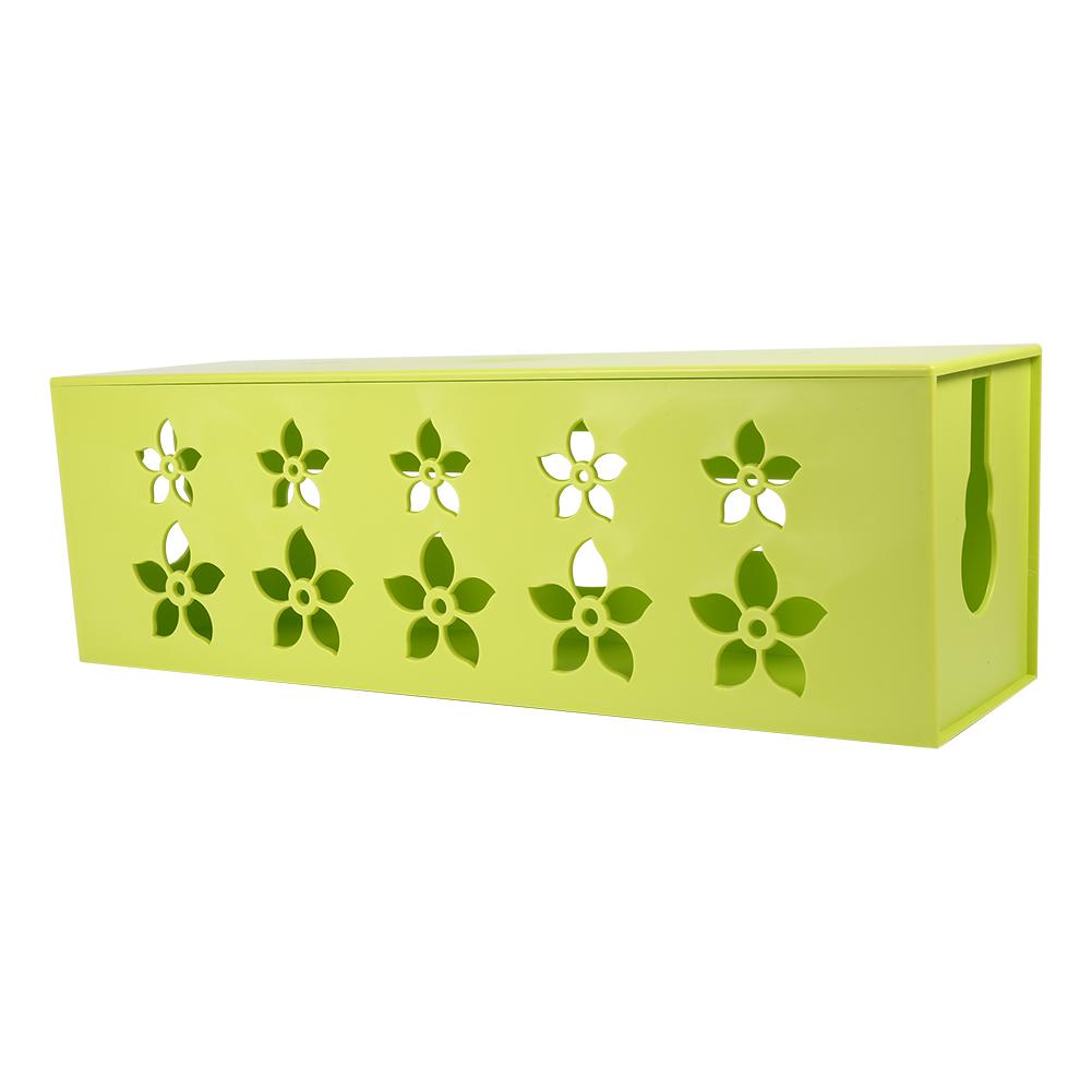 Kotak Penyimpanan Kawat Kabel Manajemen Socket Safety Rapi Organizer Home Kantor (Hijau L)-Intl