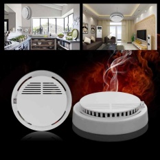 Wireless Home Security Smoke Detector Fire Alarm Sensor System Cordless White - intl