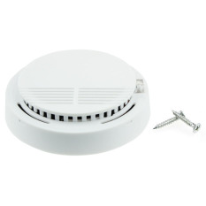 Detektor Asap Rumah Nirkabel Keamanan Sistem Sensor Alarm Kebakaran Tanpa Kabel (putih)