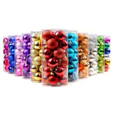 Kekuatan Luar Biasa 24 Pcs Hot Produk Ornamen Natal Bola Pohon Xmas Yang Tak Terikat Pernikahan Mini Dekorasi Pohon-Red-One Ukuran Lebih-Internasional