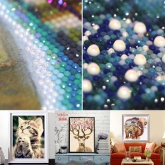 Kekuatan Luar Biasa Hot Produk Animal Cross Stitch DIY 5D Diamond Diamond Lukisan Bordir 7 Styles-Multicolor-Empat Lions 25X30 Cm-Intl