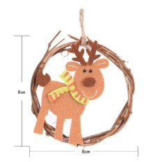 Xmas Rotan Liontin Pohon Natal Gantung Ornamen Tahun Santa Ornamen-Internasional