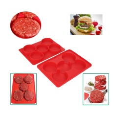 Xupei Silicone Burger Tekan Pembuat Patty, Kecil Silicone Hamburger Cetakan dan Freezer Container, Merah-Intl