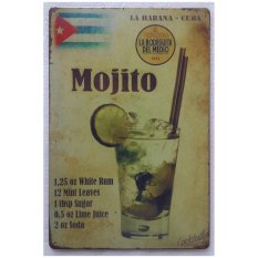 Yika Vintage Algam Lukisan Retro Frosted Lembar Besi Menggambar Logam Cafe Hias Bar Rumah